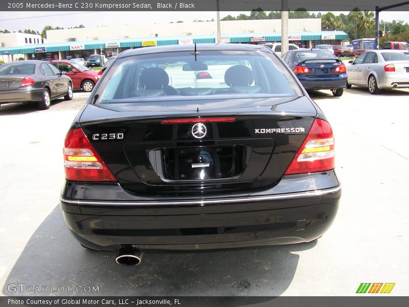Black / Black 2005 Mercedes-Benz C 230 Kompressor Sedan
