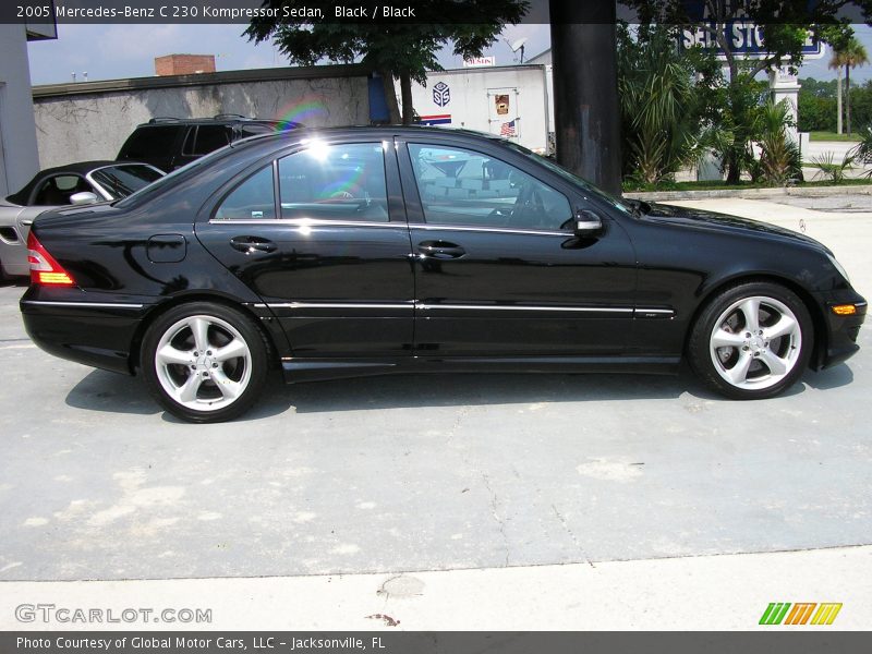 Black / Black 2005 Mercedes-Benz C 230 Kompressor Sedan