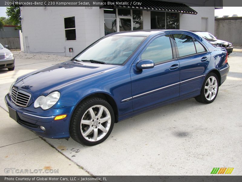 Monaco Blue Metallic / Gray 2004 Mercedes-Benz C 230 Kompressor Sedan