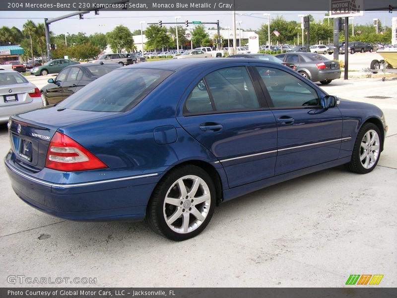 Monaco Blue Metallic / Gray 2004 Mercedes-Benz C 230 Kompressor Sedan
