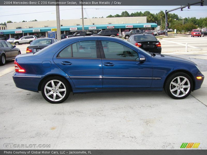 Monaco Blue Metallic / Gray 2004 Mercedes-Benz C 230 Kompressor Sedan