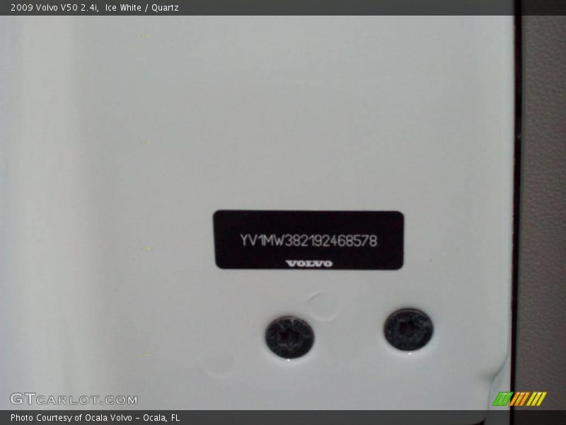 Ice White / Quartz 2009 Volvo V50 2.4i