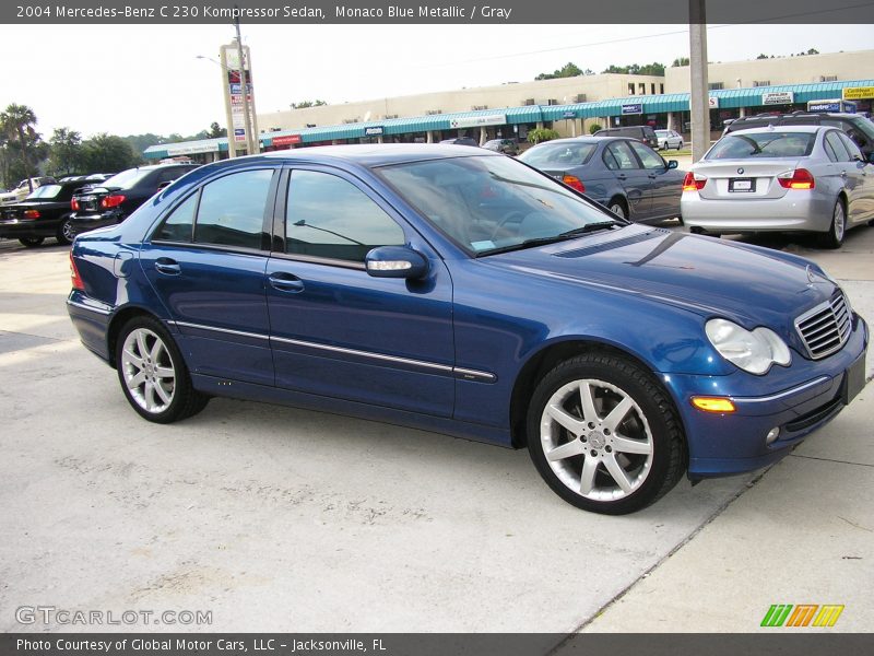 Monaco Blue Metallic / Gray 2004 Mercedes-Benz C 230 Kompressor Sedan