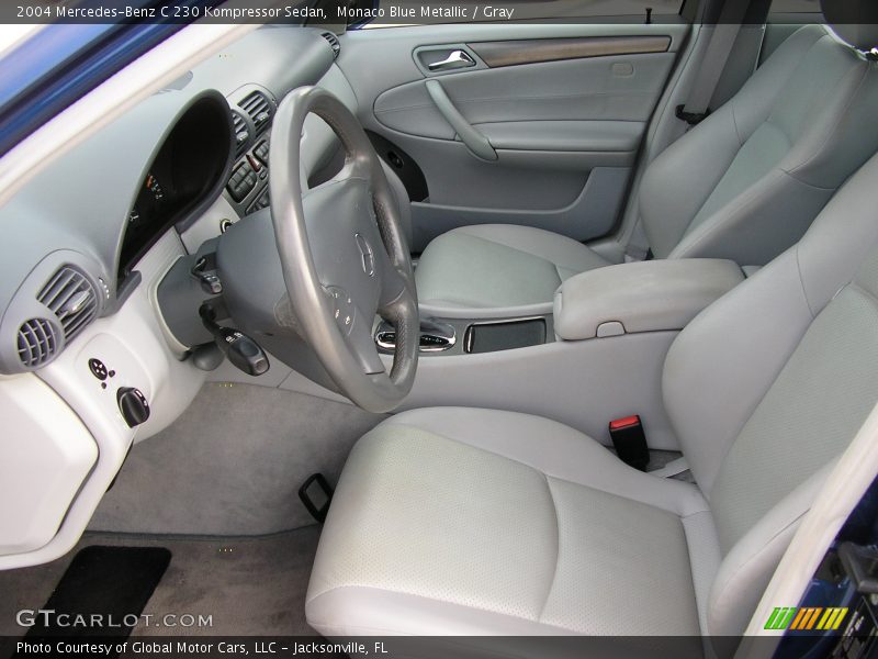 Monaco Blue Metallic / Gray 2004 Mercedes-Benz C 230 Kompressor Sedan