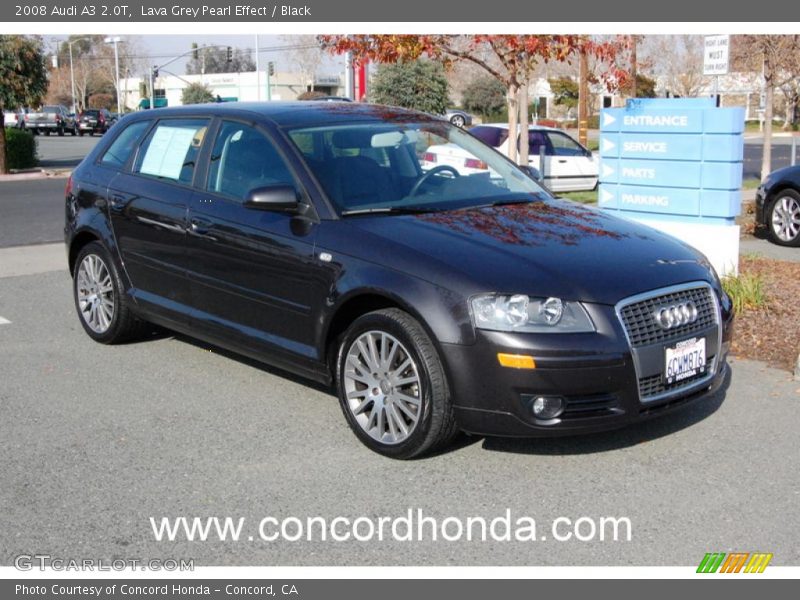 Lava Grey Pearl Effect / Black 2008 Audi A3 2.0T