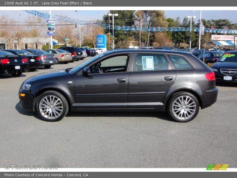 Lava Grey Pearl Effect / Black 2008 Audi A3 2.0T