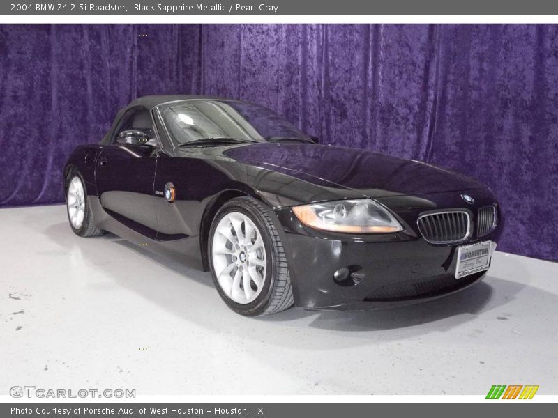 Black Sapphire Metallic / Pearl Gray 2004 BMW Z4 2.5i Roadster