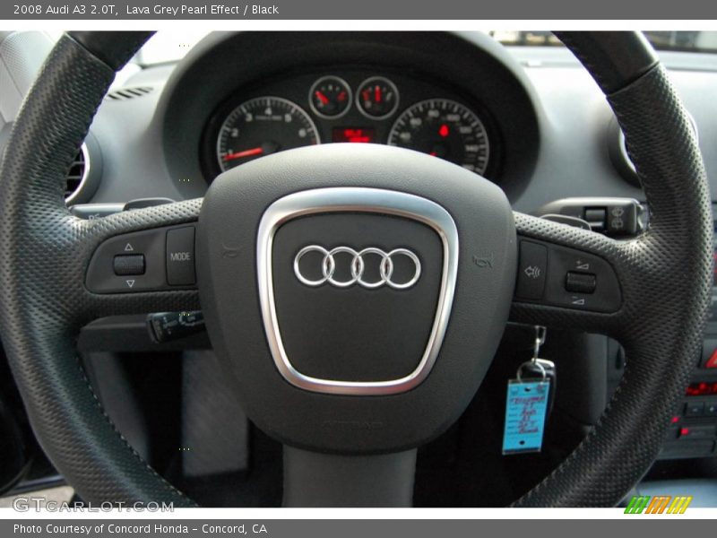 Lava Grey Pearl Effect / Black 2008 Audi A3 2.0T