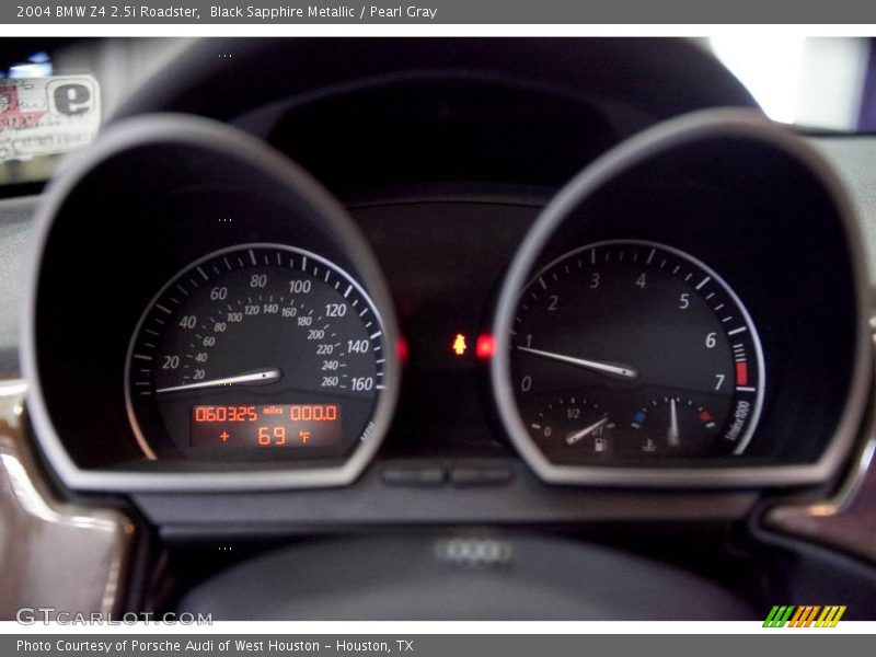 Black Sapphire Metallic / Pearl Gray 2004 BMW Z4 2.5i Roadster