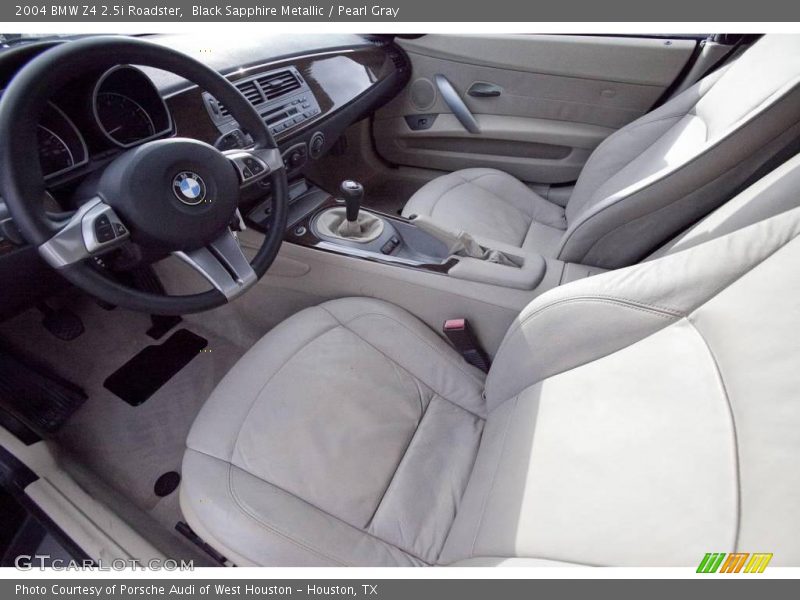 Black Sapphire Metallic / Pearl Gray 2004 BMW Z4 2.5i Roadster