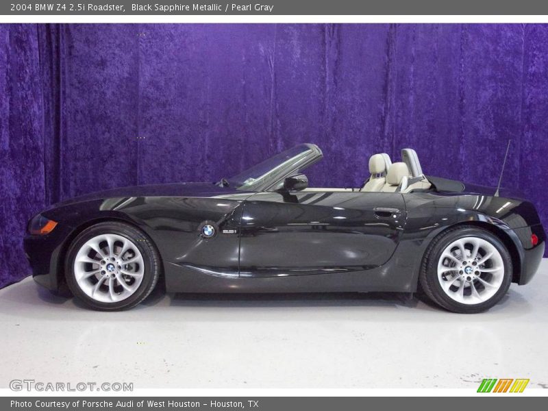 Black Sapphire Metallic / Pearl Gray 2004 BMW Z4 2.5i Roadster