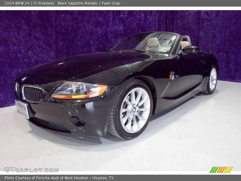 Black Sapphire Metallic / Pearl Gray 2004 BMW Z4 2.5i Roadster