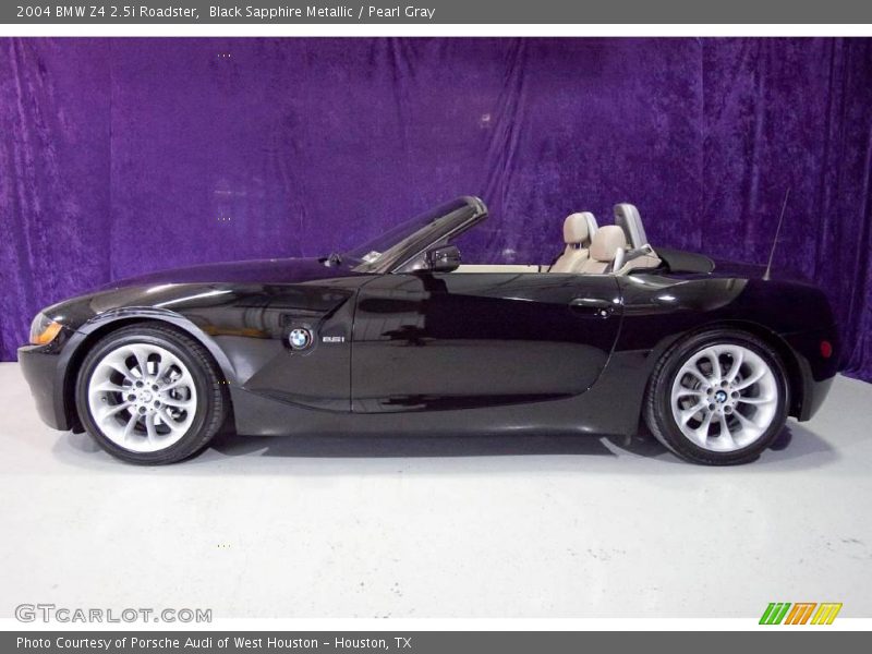 Black Sapphire Metallic / Pearl Gray 2004 BMW Z4 2.5i Roadster