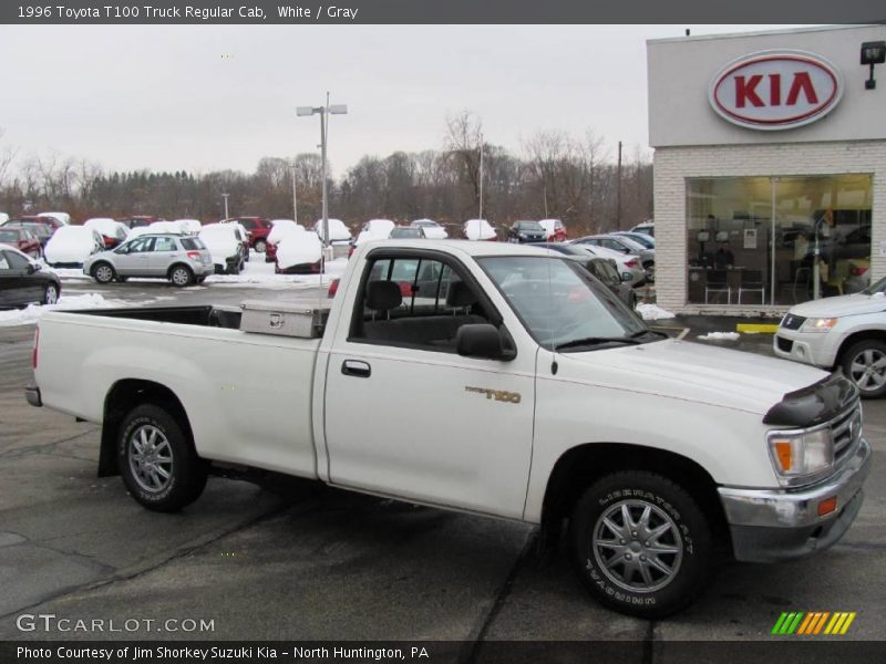 White / Gray 1996 Toyota T100 Truck Regular Cab