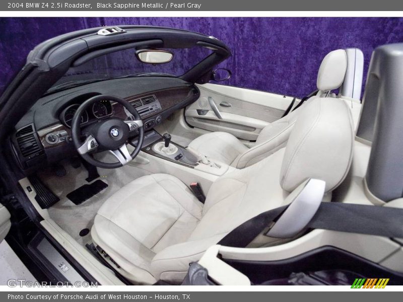 Black Sapphire Metallic / Pearl Gray 2004 BMW Z4 2.5i Roadster