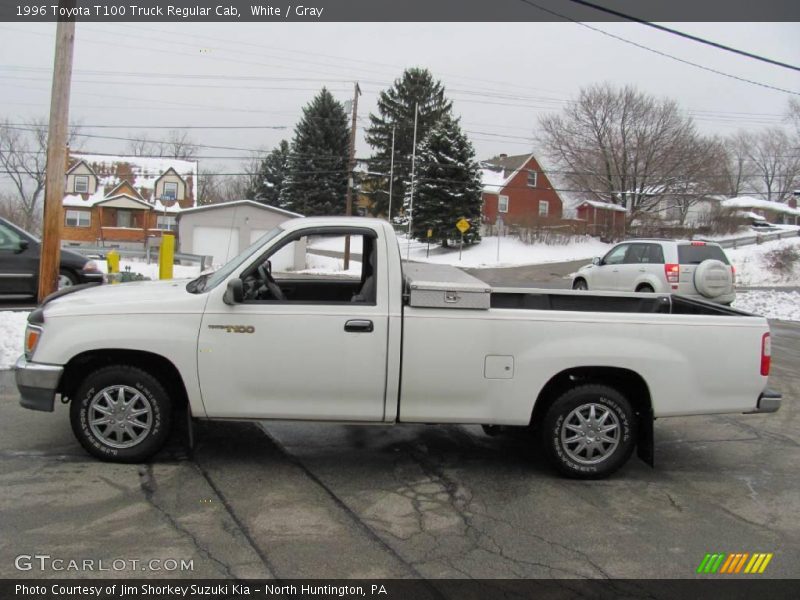 White / Gray 1996 Toyota T100 Truck Regular Cab