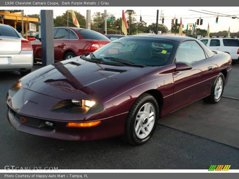 Dark Purple Metallic / Gray 1996 Chevrolet Camaro Coupe