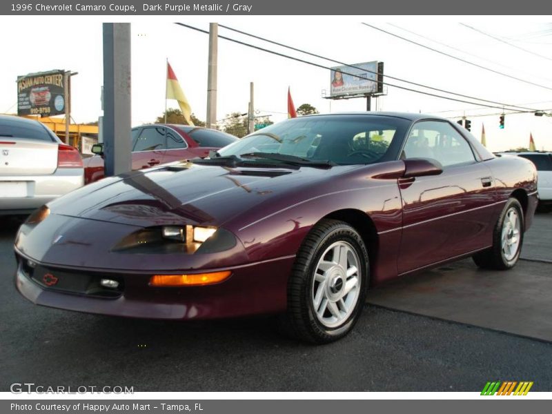 Dark Purple Metallic / Gray 1996 Chevrolet Camaro Coupe