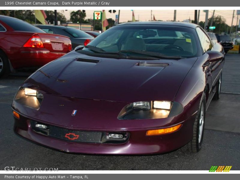 Dark Purple Metallic / Gray 1996 Chevrolet Camaro Coupe