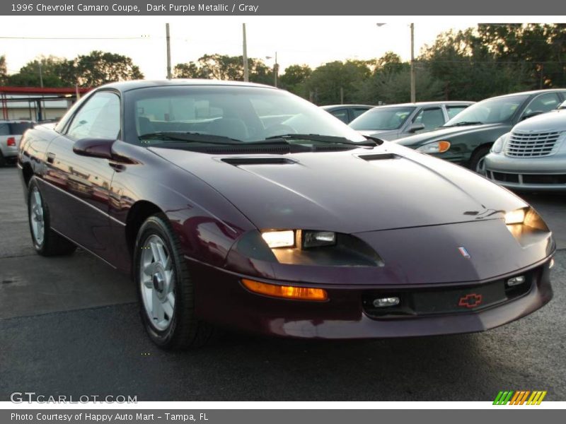 Dark Purple Metallic / Gray 1996 Chevrolet Camaro Coupe