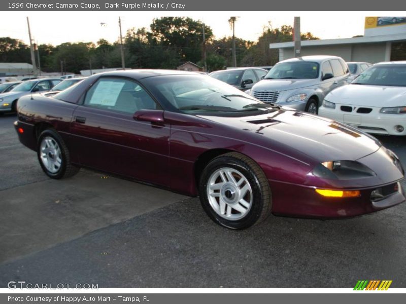 Dark Purple Metallic / Gray 1996 Chevrolet Camaro Coupe