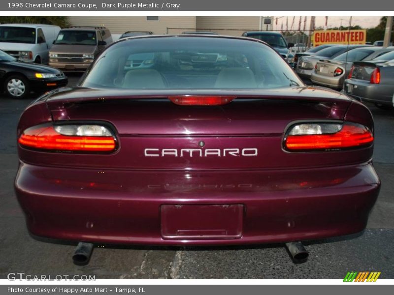 Dark Purple Metallic / Gray 1996 Chevrolet Camaro Coupe