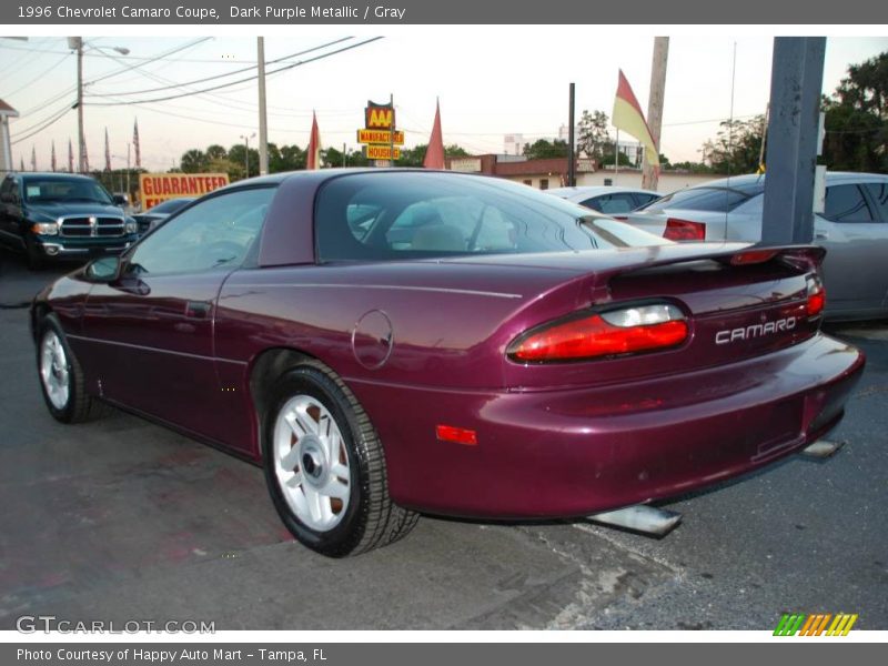 Dark Purple Metallic / Gray 1996 Chevrolet Camaro Coupe