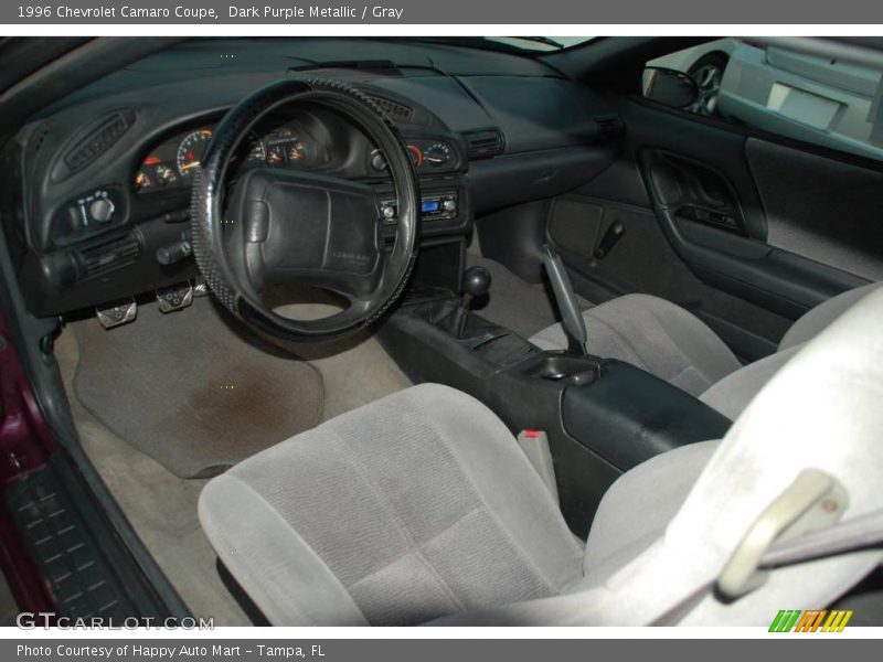 Dark Purple Metallic / Gray 1996 Chevrolet Camaro Coupe