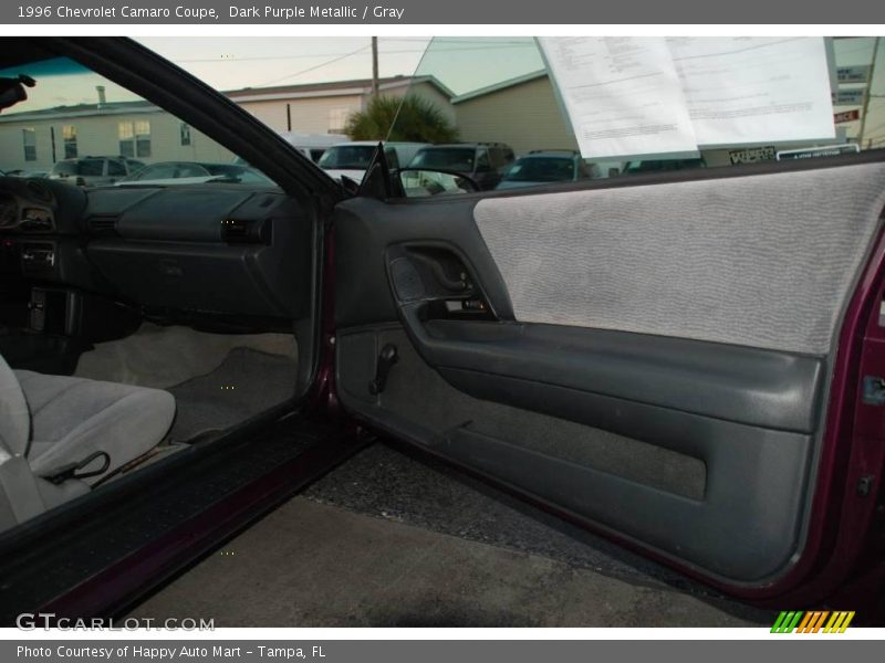 Dark Purple Metallic / Gray 1996 Chevrolet Camaro Coupe