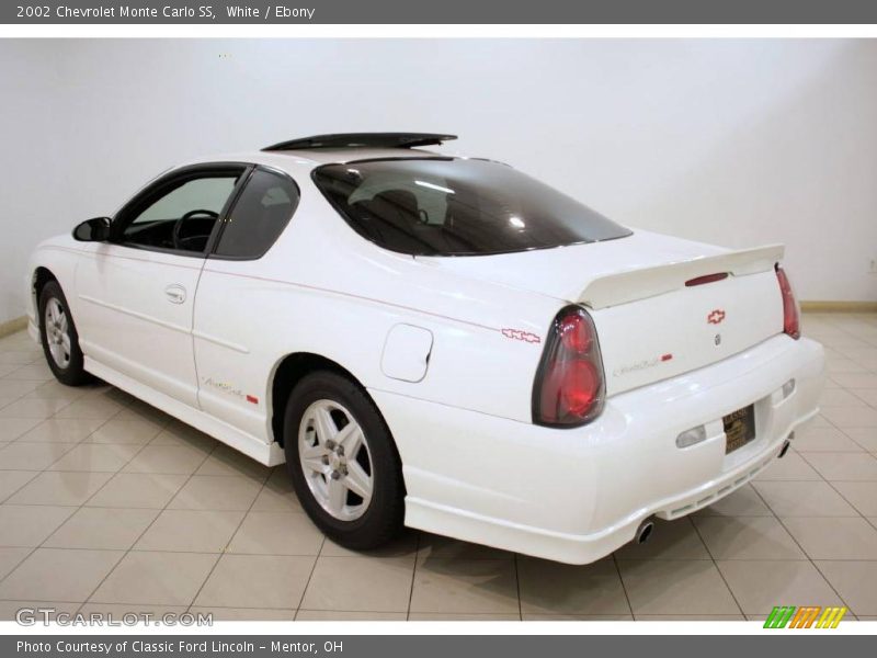 White / Ebony 2002 Chevrolet Monte Carlo SS