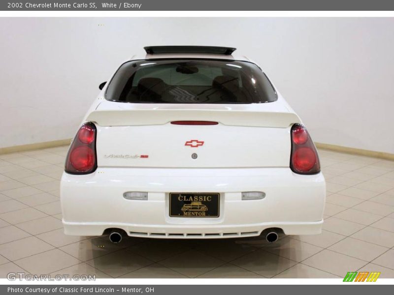 White / Ebony 2002 Chevrolet Monte Carlo SS