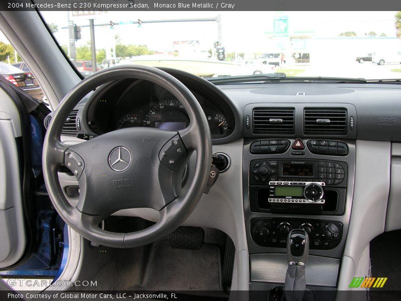 Monaco Blue Metallic / Gray 2004 Mercedes-Benz C 230 Kompressor Sedan