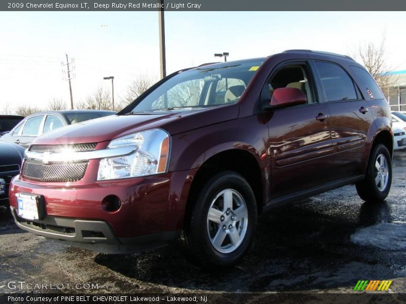 Deep Ruby Red Metallic / Light Gray 2009 Chevrolet Equinox LT