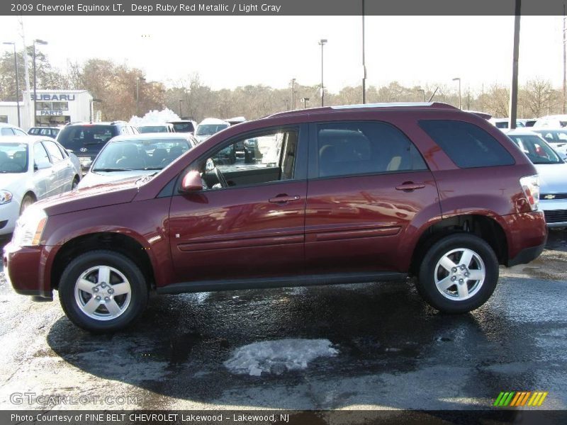 Deep Ruby Red Metallic / Light Gray 2009 Chevrolet Equinox LT