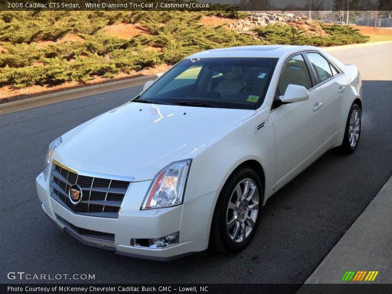 White Diamond Tri-Coat / Cashmere/Cocoa 2008 Cadillac CTS Sedan