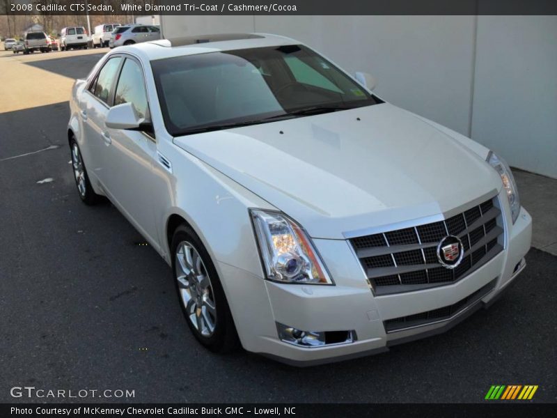 White Diamond Tri-Coat / Cashmere/Cocoa 2008 Cadillac CTS Sedan