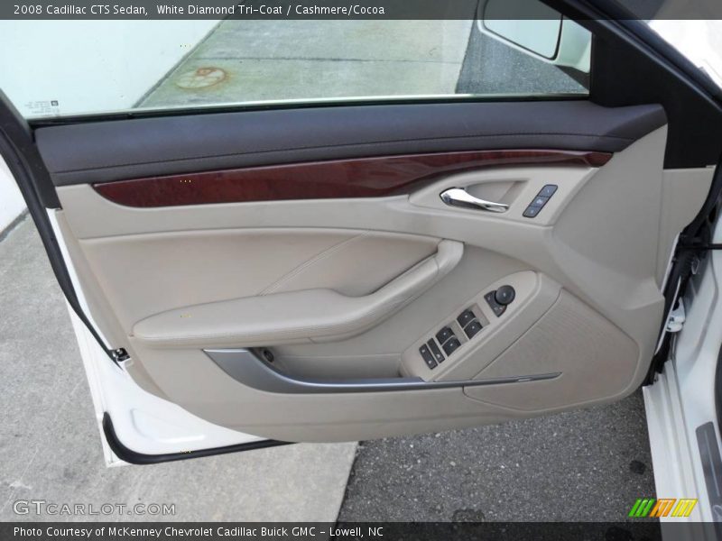 White Diamond Tri-Coat / Cashmere/Cocoa 2008 Cadillac CTS Sedan