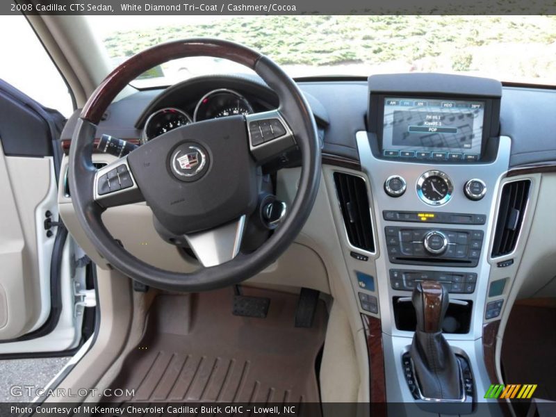 White Diamond Tri-Coat / Cashmere/Cocoa 2008 Cadillac CTS Sedan