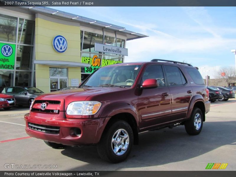 Salsa Red Pearl / Taupe 2007 Toyota Sequoia SR5