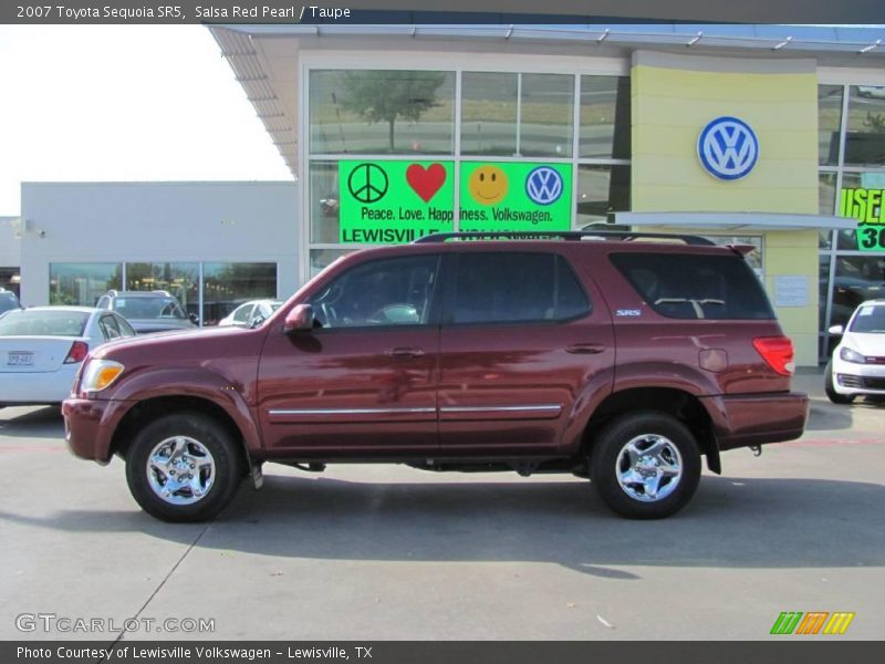 Salsa Red Pearl / Taupe 2007 Toyota Sequoia SR5