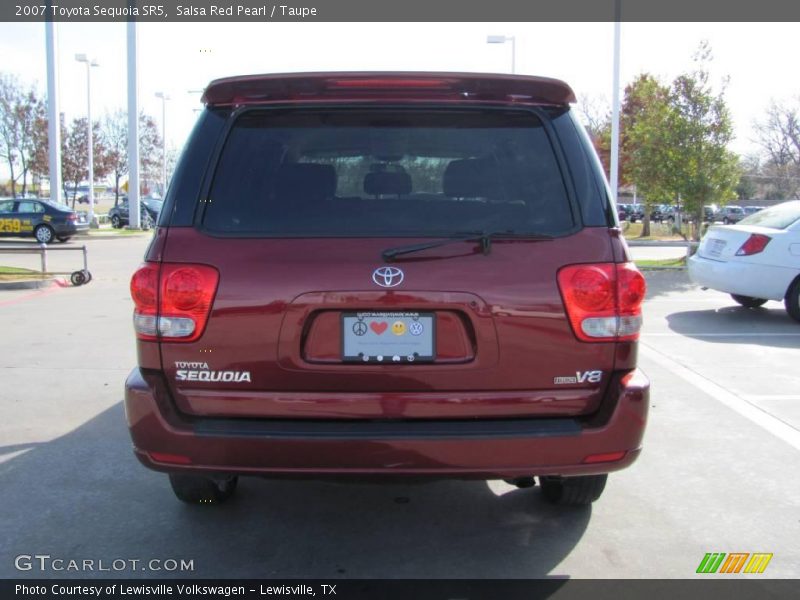 Salsa Red Pearl / Taupe 2007 Toyota Sequoia SR5