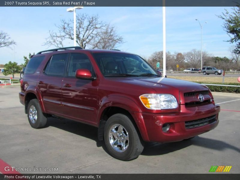 Salsa Red Pearl / Taupe 2007 Toyota Sequoia SR5
