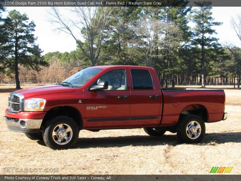 Flame Red / Medium Slate Gray 2006 Dodge Ram 2500 Big Horn Edition Quad Cab 4x4