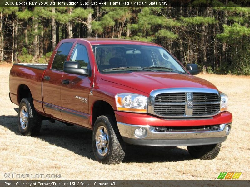 Flame Red / Medium Slate Gray 2006 Dodge Ram 2500 Big Horn Edition Quad Cab 4x4