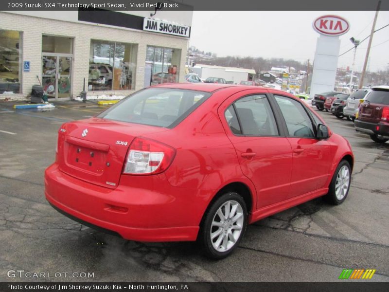 Vivid Red / Black 2009 Suzuki SX4 Technology Sport Sedan