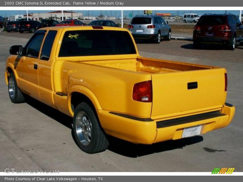 Flame Yellow / Medium Gray 2003 GMC Sonoma SL Extended Cab