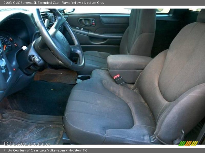 Flame Yellow / Medium Gray 2003 GMC Sonoma SL Extended Cab