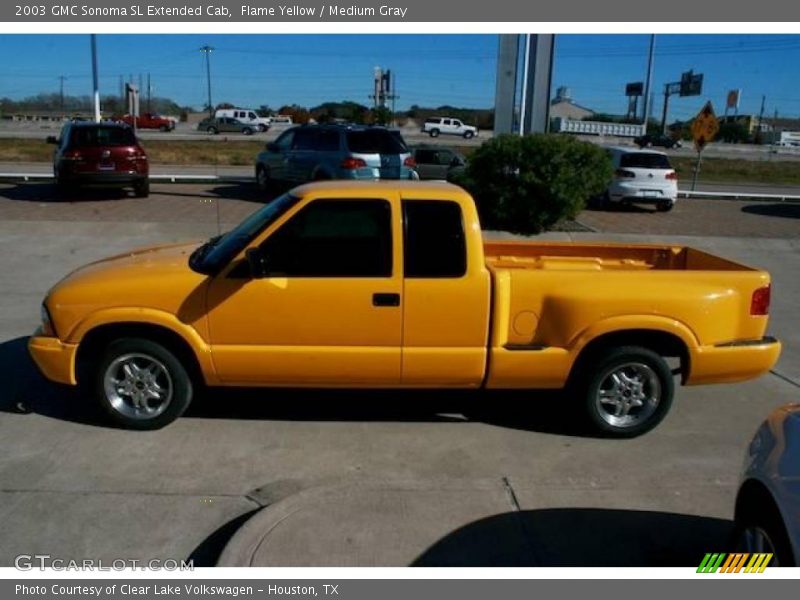 Flame Yellow / Medium Gray 2003 GMC Sonoma SL Extended Cab