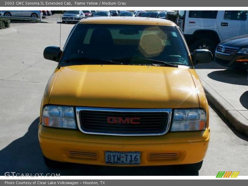 Flame Yellow / Medium Gray 2003 GMC Sonoma SL Extended Cab