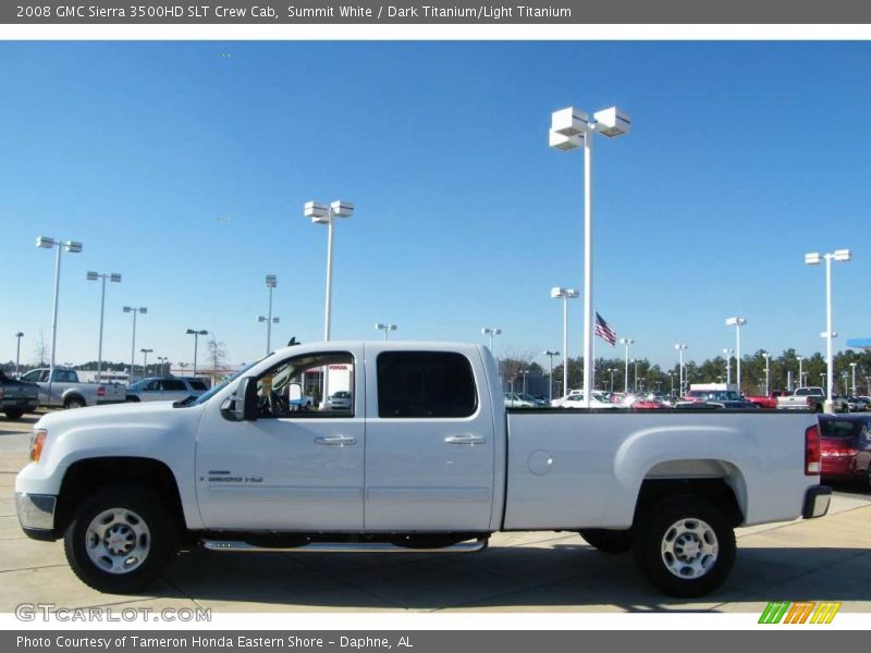 Summit White / Dark Titanium/Light Titanium 2008 GMC Sierra 3500HD SLT Crew Cab